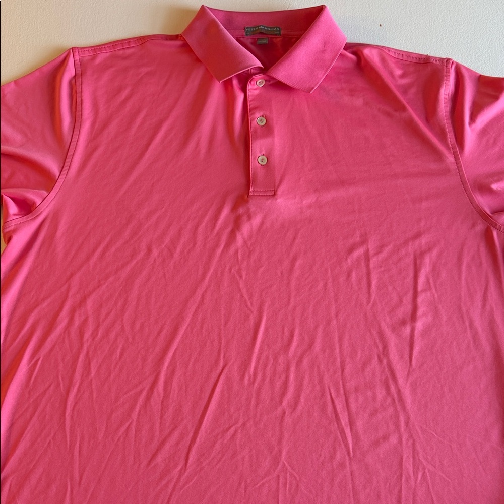 Men's Pink Peter Millar Polo Shirt